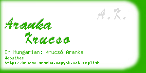 aranka krucso business card